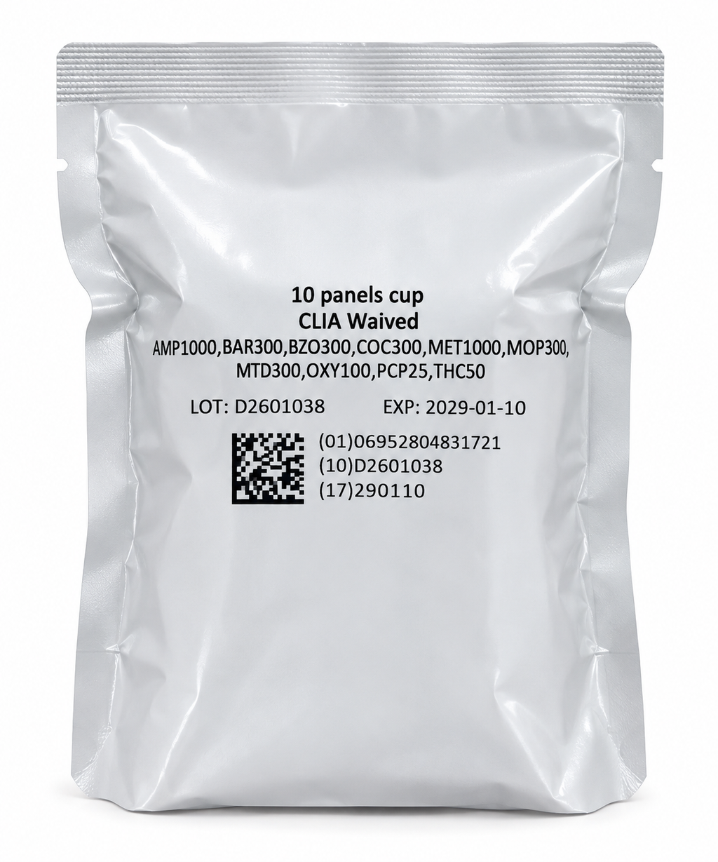 10 Panel Drug Test Cup (CLIA WAIVED) Multi-Panel Urine Screening